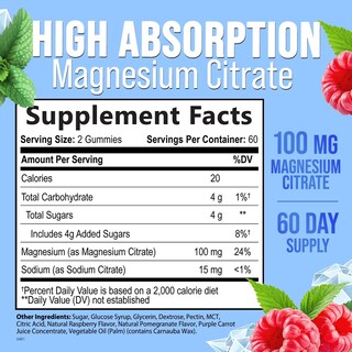 Foto 2 | Foto 2 | Suplemento De Citrato De Magnesio En Gomitas Nature's Peak 120 Gomitas - Venta Internacional.