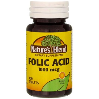 Foto 1 | Foto 1 | Suplemento De Ácido Fólico Swanson Nature's Blend, 1000 Mcg, 100 Tabletas - Venta Internacional.