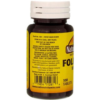 Foto 3 | Foto 3 | Suplemento De Ácido Fólico Swanson Nature's Blend, 1000 Mcg, 100 Tabletas - Venta Internacional.