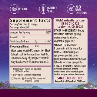 Foto 2 | Foto 2 | Suplemento WishGarden Herbs Hot Flash Tamer 60 ml para la Menopausia - Venta Internacional