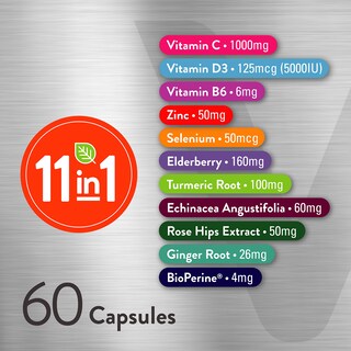 Foto 5 | Foto 5 | Suplemento Multivitamínico Viteey 1 En 1 Para Defensa Inmunológica, 60 Cápsulas - Venta Internacional.