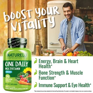 Foto 6 | Foto 6 | Multivitamínico Naturelo Mens One Daily 240 Cápsulas - Venta Internacional.