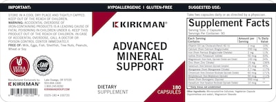 Foto 3 | Foto 3 | Suplemento Kirkman Advanced Mineral Support 180 Cápsulas - Venta Internacional.