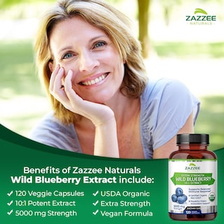 Foto 3 | Foto 3 | Suplemento De Extracto Orgánico De Arándanos Silvestres Del Usda De Zazzee, 5000 Mg - Venta Internacional.