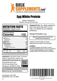 Foto 6 | Foto 6 | Proteína De Clara De Huevo En Polvo Bulksupplements.com 1 Kg - Venta Internacional.