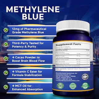 Foto 6 | Foto 6 | Suplemento De 12 Mg De Azul De Metileno De Squared Nutrition Con Vitamina - Venta Internacional.
