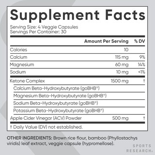 Foto 5 | Foto 5 | Suplemento Sports Research Keto Plus Acv 120 Cápsulas - Venta Internacional.