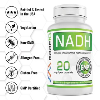 Foto 6 | Foto 6 | Suplemento Maac10 Nadh 20 Mg 60 Cápsulas Para Energía Y Longevidad - Venta Internacional.