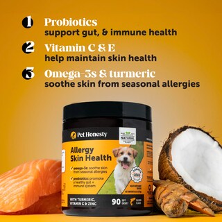 Foto 3 | Foto 3 | Suplemento Pet Honesty Allergy Skin Health Para Perros, 90 Comprimidos Masticables - Venta Internacional.