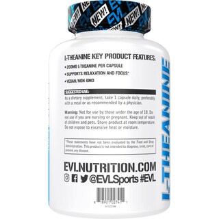 Foto 3 | Foto 3 | Complemente Las Cápsulas De 200 Mg De L-teanina De Evlution Para Concentrarse - Venta Internacional.