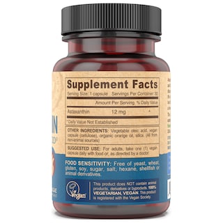 Foto 3 | Foto 3 | Suplemento De Vitaminas Deva Nutrition, Astaxantina, 12 Mg, 30 Cápsulas - Venta Internacional.