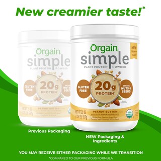 Foto 3 | Foto 3 | Mantequilla De Maní Vegana Simple Orgánica Orgánica En Polvo Orgain 570 G - Venta Internacional.