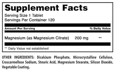 Foto 4 | Foto 4 | Suplemento Amazing Formulas De Citrato De Magnesio 200 Mg 120 Comprimidos - Venta Internacional.
