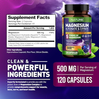 Foto 2 | Foto 2 | Suplemento Built By Nature Magnesium Complex 500 Mg 120 Cápsulas - Venta Internacional.