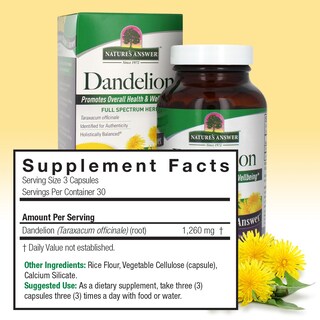 Foto 3 | Foto 3 | Suplemento Nature's Answer De Raíz De Diente De León 1260 Mg 90 Cápsulas - Venta Internacional.