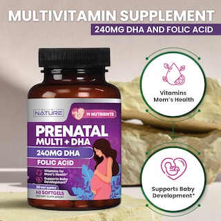Foto 5 | Foto 5 | Vitaminas Prenatales Elaboradas Por La Naturaleza Con Dha Y Ácido Fólico 60 Cápsulas Blandas - Venta Internacional.