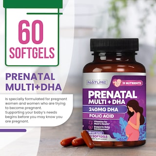 Foto 6 | Foto 6 | Vitaminas Prenatales Elaboradas Por La Naturaleza Con Dha Y Ácido Fólico 60 Cápsulas Blandas - Venta Internacional.