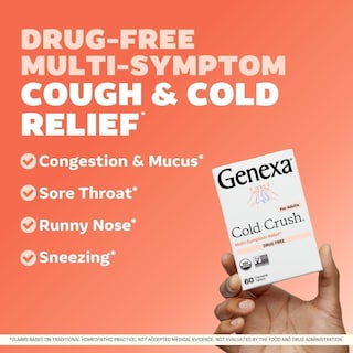Foto 2 | Foto 2 | Remedio Homeopático Genexa Cold Crush 60 Comprimidos Masticables - Venta Internacional.