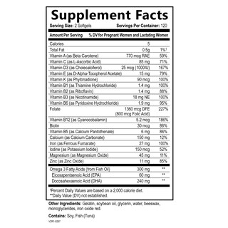 Foto 2 | Foto 2 | Vitaminas Prenatales Elaboradas Por La Naturaleza Con Dha Y Ácido Fólico 240 Sof - Venta Internacional.