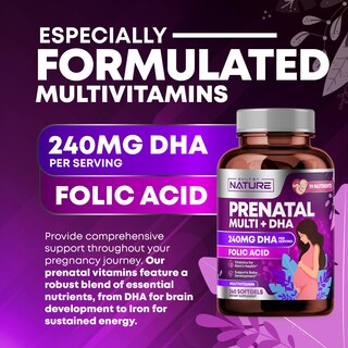 Foto 5 | Foto 5 | Vitaminas Prenatales Elaboradas Por La Naturaleza Con Dha Y Ácido Fólico 240 Sof - Venta Internacional.