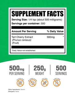 Foto 2 | Foto 2 | Suplemento Extracto de Cereza Ácida BulkSupplements 250g - Venta Internacional