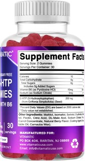 Foto 5 | Foto 5 | Gomitas Vitamatic 5-htp Sin Azúcar 200 Mg Con B6 60 Unidades - Venta Internacional.