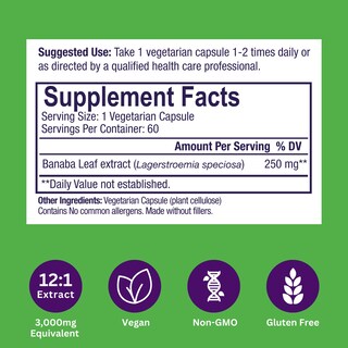 Foto 6 | Foto 6 | Banaba Leaf Paradise Herbs 60 Cápsulas-Venta Internacional