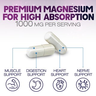 Foto 3 | Foto 3 | Suplemento Health Nutrition Naturals Citrato De Magnesio 1000 Mg - Venta Internacional