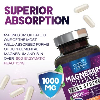 Foto 5 | Foto 5 | Suplemento Health Nutrition Naturals Citrato De Magnesio 1000 Mg - Venta Internacional