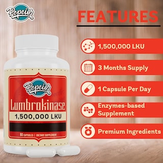 Foto 7 | Foto 7 | Suplemento Perior De Lumbroquinasa 200 Mg (1 500 000 Ku) 90 Cápsulas - Venta Internacional.