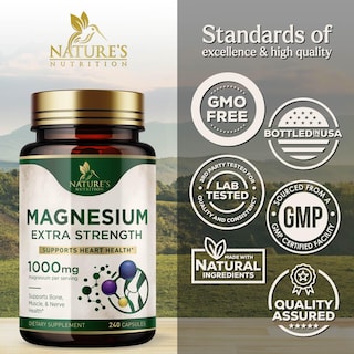 Foto 4 | Foto 4 | Suplemento De Magnesio Nature's Nutrition 1000 Mg 240 Cápsulas - Venta Internacional.