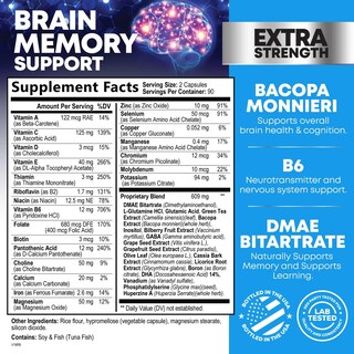 Foto 2 | Foto 2 | Brain Supplements Nature's Nutrition Memory Focus 180 Cápsulas - Venta Internacional.