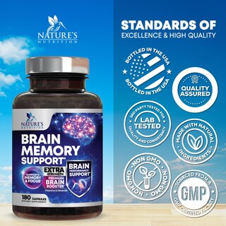 Foto 4 | Foto 4 | Brain Supplements Nature's Nutrition Memory Focus 180 Cápsulas - Venta Internacional.