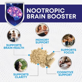 Foto 5 | Foto 5 | Brain Supplements Nature's Nutrition Memory Focus 180 Cápsulas - Venta Internacional.