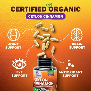 Foto 6 | Foto 6 | Suplemento Nature's Nutrition De Canela De Ceilán Orgánica 1800 Mg - Venta Internacional.