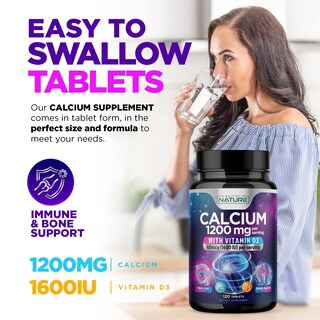 Foto 6 | Foto 6 | Suplemento De Calcio Built By Nature 1200 Mg Con Vitamina D3 120 Tabletas - Venta Internacional.