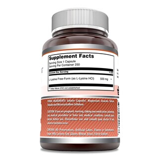Foto 3 | Foto 3 | Suplemento Amazing Formulas L-lisina 500 Mg 250 Cápsulas - Venta Internacional.