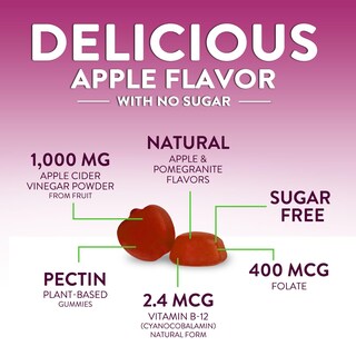 Foto 3 | Foto 3 | Suplemento Nature's Nutrition, Gomitas De Vinagre De Manzana, 1000 Mg - Venta Internacional.