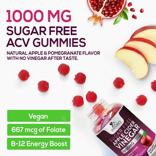 Foto 6 | Foto 6 | Suplemento Nature's Nutrition, Gomitas De Vinagre De Manzana, 1000 Mg - Venta Internacional.
