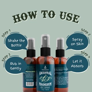 Foto 4 | Foto 4 | Suplementos Ancestrales En Aerosol De Magnesio Para Dormir + Muscle 120 - Venta Internacional.