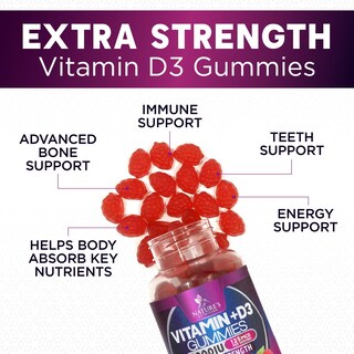 Foto 5 | Foto 5 | Suplemento De Vitamina D3 De Gummy Nature's Nutrition 5000 Ui - Venta Internacional.