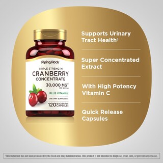 Foto 4 | Foto 4 | Suplemento Piping Rock Cranberry De 30 000 Mg, 120 Cápsulas Con Vitamina C - Venta Internacional.