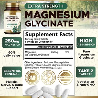 Foto 2 | Foto 2 | Suplemento De Magnesio Nature's Nutrition 250 Mg 120 Comprimidos - Venta Internacional.