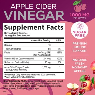 Foto 2 | Foto 2 | Gomitas Veganas De Vinagre De Sidra De Manzana Supplement Nature's Nutrition - Venta Internacional.