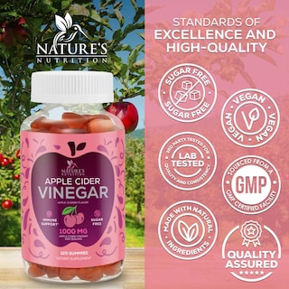 Foto 4 | Foto 4 | Gomitas Veganas De Vinagre De Sidra De Manzana Supplement Nature's Nutrition - Venta Internacional.