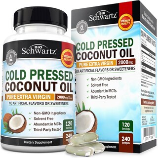 Foto 1 | Foto 1 | Cápsulas De Aceite De Coco Bioschwartz 2000 Mg 240 Unidades (4 Meses) - Venta Internacional.