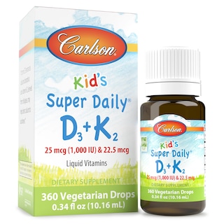 Foto 1 | Foto 1 | Gotas De Vitamina D3+k2 Carlson Kid's Super Daily De 25 Mcg/1000 Ui - Venta Internacional.