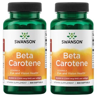Foto 1 | Foto 1 | Suplemento De Betacaroteno Y Vitamina A De Swanson, 25 000 Ui, 300 Cápsulas Blandas - Venta Internacional.