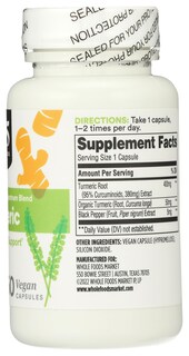 Foto 5 | Foto 5 | Suplemento 365 by Whole Foods Market Cúrcuma 60 Comprimidos - Venta Internacional