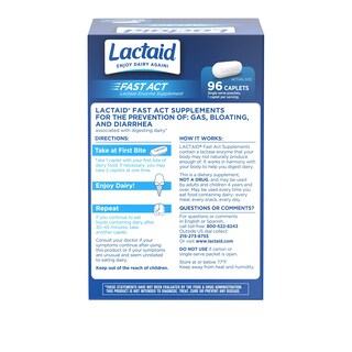 Foto 7 | Foto 7 | Cápsulas De Lactaid Fast Act Para Intolerancia A La Lactosa, 96 Paquetes De Viaje - Venta Internacional.